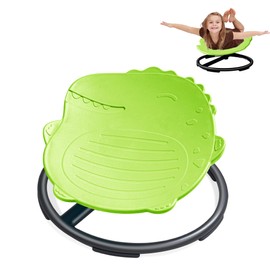 Dinosaur Spinning Chair for Autistic Kids – Sensory Spinning Toy, Spin Chair for Kids Autism, Sensory Swivel Seat for Balance, Coordination, Focus & ADHD Support, Autism Sensory Products (Green)