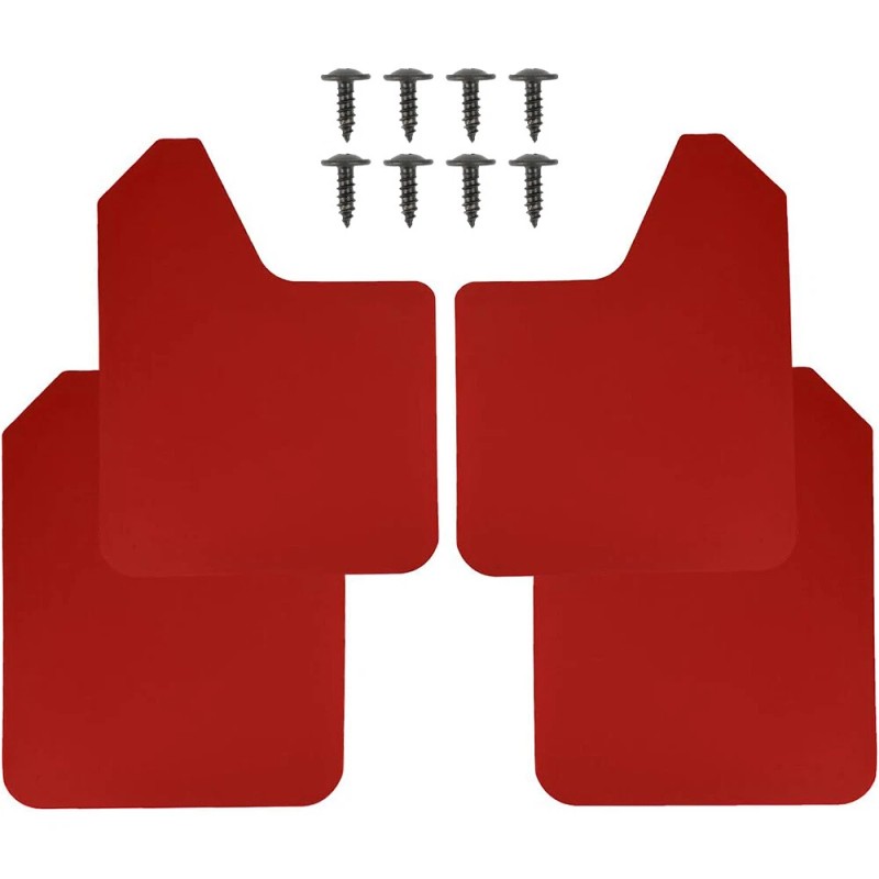 Dreamizer 4Pcs/Set For Ford Pickup Truck Red Wide Rally Mudflaps