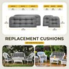 CEAWTUMY All Weather Outdoor Wicker Chair Cushions 4 Pieces Set,