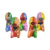 VIE Naturals Abstract Dog Carving Set of 5 Painted