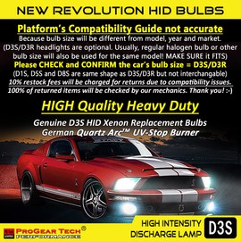 ECO-Friendly Product Non-Mercury Heavy Duty D3S 6000K HID Xenon Headlight Replacement Bulbs X 2 (Pack of 2)