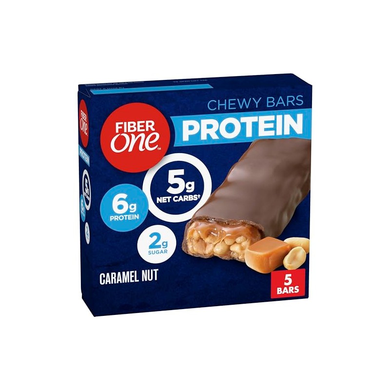 Fiber One Protein Barras masticables, nuez de caramelo