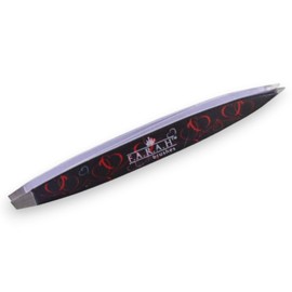 F.A.R.A.H Z-Tweeze Professional Stainless Steel Dual Ended Precision Tweezers - Heart Collection (Dancing Hearts Black)