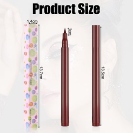 Aomig Felt Tip Pen Eyeliner, Waterproof Liquid Eyeliner Pencil, Eye Makeup Tools Long Lasting Liquid Eye Liner, Super Slim Smudgeproof Eyeliner Pen Suitable for All Eye Shapes Available(10# Brown)