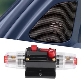 X AUTOHAUX 2pcs Car Waterproof Audio Fuse Holders Inverter Circuit Breaker 20A