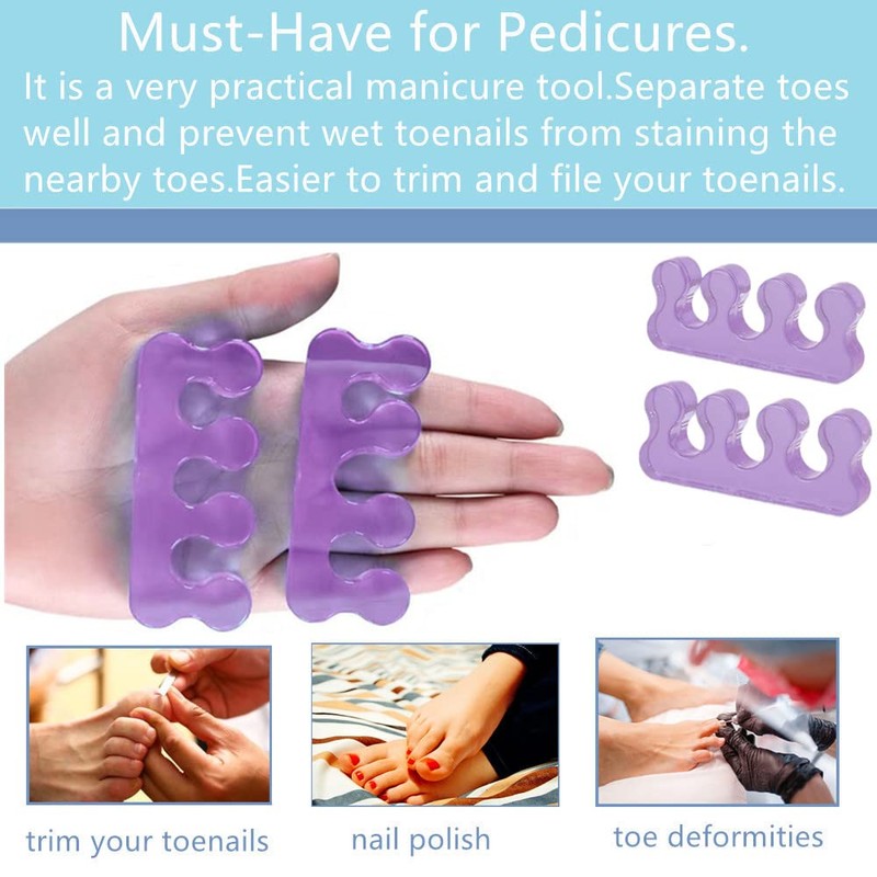 ZaxSota Pedicure Toe Separators for Separating Toenails or Nails Soft