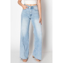 ONESO Wide Leg Jeans for Women High Waisted Stretchy Loose Fit Baggy Jeans Trendy Tummy Control Ladies Boyfriend Jean Casual