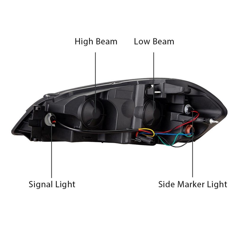 ALLGOOD Headlight Assembly Front Headlamp Compatible with Chevy Impala 2006-2013/