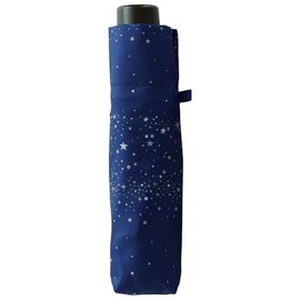 Miyajima 14880 Folding Umbrella, 21.7 inches (55 cm), Windproof Ribs, UV Milky Way Navy