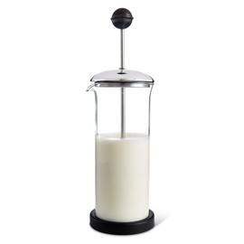 Fino Milk Frother, Tempered Glass and Non-Skid Base, 16-Ounce Capacity
