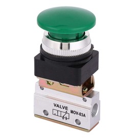 2 Position 3 Way Pneumatic Mechanical Valve MOV-03A G1/8" PT Mushroom Push Button Switch Air Mechanical Valve