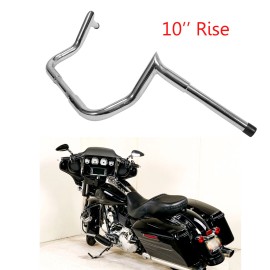 Unbranded Rise 10" Meathook Ape 1/4" Bar Handlebar For Harley Touring Street Glide 86-23