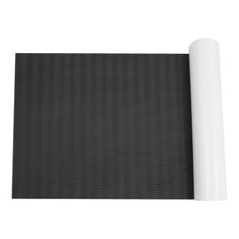 Boat Flooring Mat EVA Foam Boat Decking Marine Carpet, Large Size Non-Slip Waterproof Decking Sheet Self-Adhesive Boat Carpet EVA Floor Mat (94.5 * 46.5inch, Black)