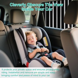 Car Divider Privacy Curtains 2 PCS Magnetic Car Curtain to Block UV Fits Universal Van Cabin Privacy Curtains Sunshade Curtain for Vehicles Camping Sleeping Travelin Changing Clothes with Storage Rope