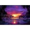 Ceramic Backsplash Tile Mural Beach Scene Seaside Ocean Kitchen/Bathroom/Shower -