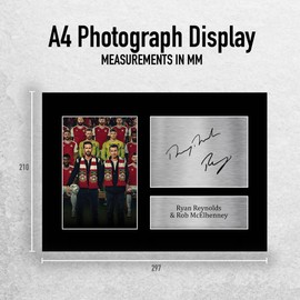 HWC Trading A4 Ryan Reynolds & Rob McElhenney Wrexham Gifts Printed Signed Autograph Picture for Football Fans and Supporters - A4