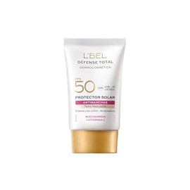 L'BEL Défense Total Protector Solar Facial con Color Antimanchas 30 ml, Protector Facial con Niacinamida y Vitamina C, Ayuda a Unificar el Tono y Cubr