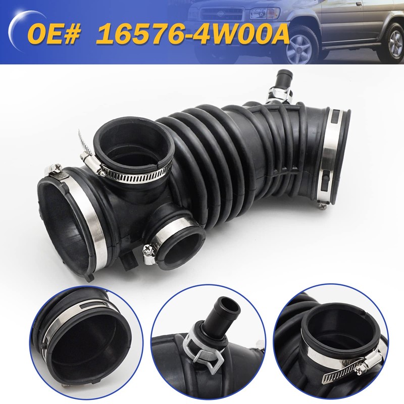 Air Cleaner Intake Hose Tube with Clamps for 2001-2003 Infiniti