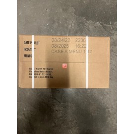Unbranded MRE U.S. Military Meals Case A Menus 1-12 MRE 12 Ready to Eat Meals INSP 008/25