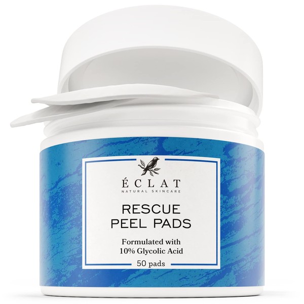 𝗪𝗜𝗡𝗡𝗘𝗥 𝟮𝟬𝟮𝟯* Glycolic Acid Pads, Cleansing Face Pads with Vitamin E and Aloe Vera, Exfoliating and Resurfacing for Even Skin Tone and Acne Marks, 50 Pads