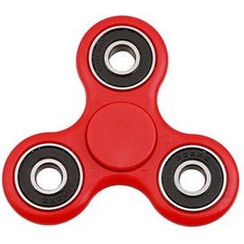 Christmas Concepts® - Exclusive Red Hand Spinner With Black Rings - Stress Reducer, Stress Relief, Autism - Spin Time 1-3 Minutes