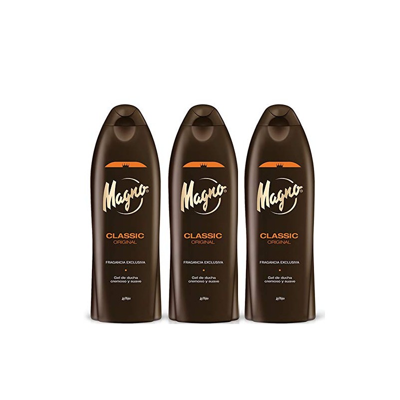 3 Bottles of Magno Shower Gel 18.3oz./550ml
