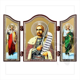 NKlaus 1449 GM of Kazan & Jesus Christ Icon Diptych Kazanskaja i Spasitel'