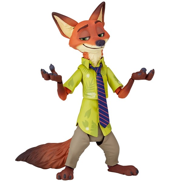 Figure Complex Movie Revo, Revoltech, Nick Wilde, Total Height Approximately 5.1 inches (130 mm), ABS & PVC Make, Pre - Painted, Articulated Figurine
