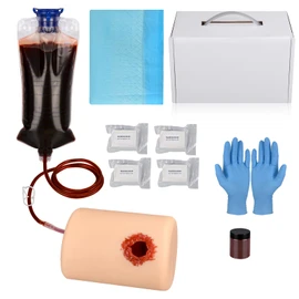 MedEduQuest Wound Packing Trainer with Tourniquet for Bleeding Control Training, Stop The Bleed Training Kit for Medical Classes, Carrying Case