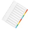 Q-Connect 10-Part Index Multi-punched Reinforced Board Multi-Colour Blank Tabs A4