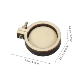 DOITOOL 10Pcs Mini Wooden Cross Stitch Fixing Frames Small Round Embroidery for Crafting DIY Sewing Accessories for Needle Arts and Painting