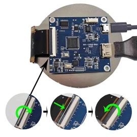 VSDISPLAY 2.8 inch 480X480 IPS MIPI 330nit Circle LCD Screen and mini 40 pins Controller Board