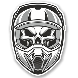 2 x Motorcross Helmet Vinyl Sticker Decal Bike Laptop Bike Car Kids ATV #5012 (7.5cm Wide x 10cm Tall)