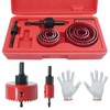 Wkmamo 13-Piece Hole Saw Set, Drill Bit, Carbon Steel 19-64