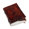 18 cm Genuine Leather Pentagram Star Grimoire Journal Book of