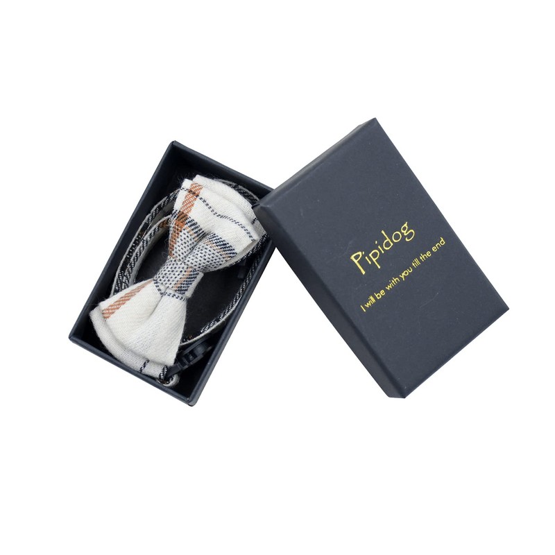 Cat Collar Breakaway with Bell and Bow Tie, Plaid Design