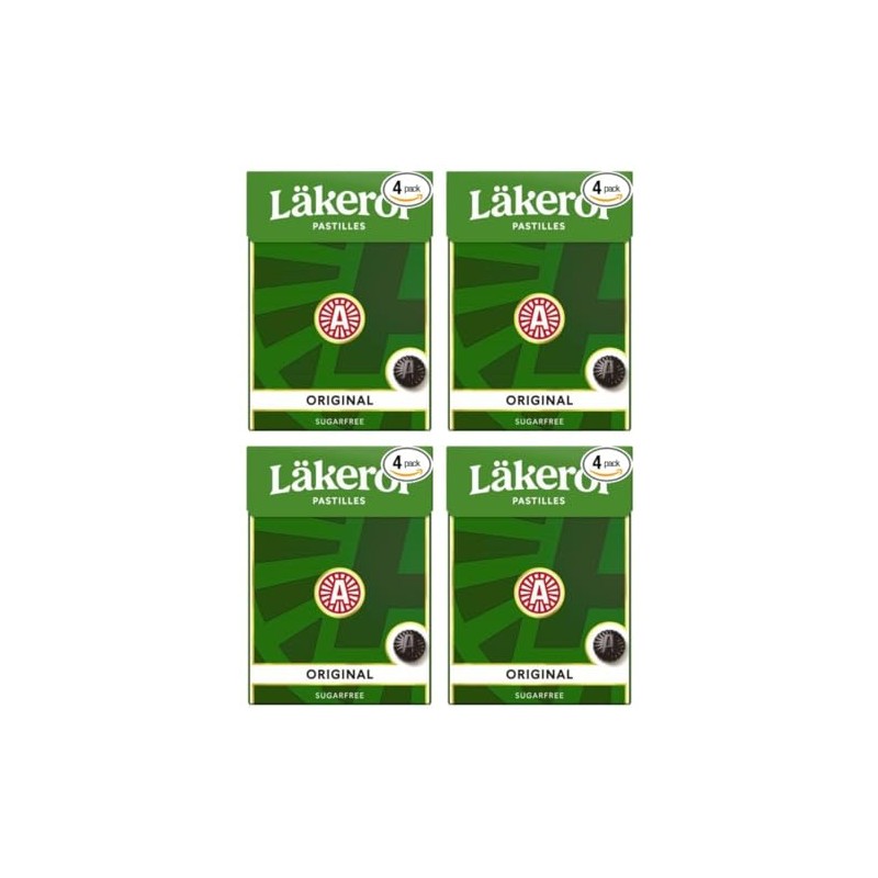 Cloetta Lakerol CLASSIC ORIGINAL Pastilles 4 Boxes of 75g 10.4oz