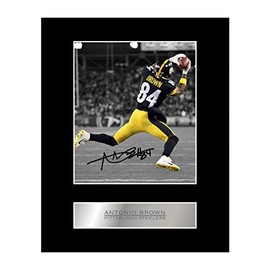 ANTONIO BROWN Pittsburgh Steelers #2 Signed Mounted Photo Display Gift