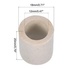 MECCANIXITY Insulated Ceramic Tube 12x18x20mm Heat Insulation Ceramic Tubing for Electric Furnace Wire, Oven, Bundle Protection, Pack of 30