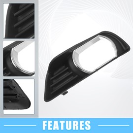 Unifizz 1Pair Fog Lights Bumper Lamps Bezel Trim Cover LH RH Right Left Driver Passenger Fog Light Cover 5212706040/5212806040 for Toyota Camry 2007 2008 2009 Fog Light Cover Bezel Trim Ring