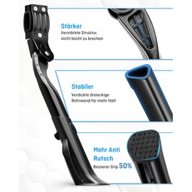 WATSABRO Bicycle Stand 24-29 Inch Upgrade - Height-Adjustable Bicycle Stand, Rear Stand with More Stable & Non-Slip Structure for E-Bikes, MTB, City Bikes (45 kg)