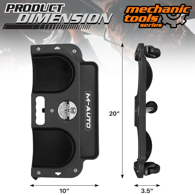 M-AUTO Rolling Knee Creeper Durable Knee Pads with Full 360