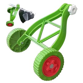 String Trimmer Support Wheels, Adjustable Support Wheels Auxiliary Wheels, Weed Wacker Wheels, String Trimmer Wheel Attachment for Grass Eater Holder (Green)