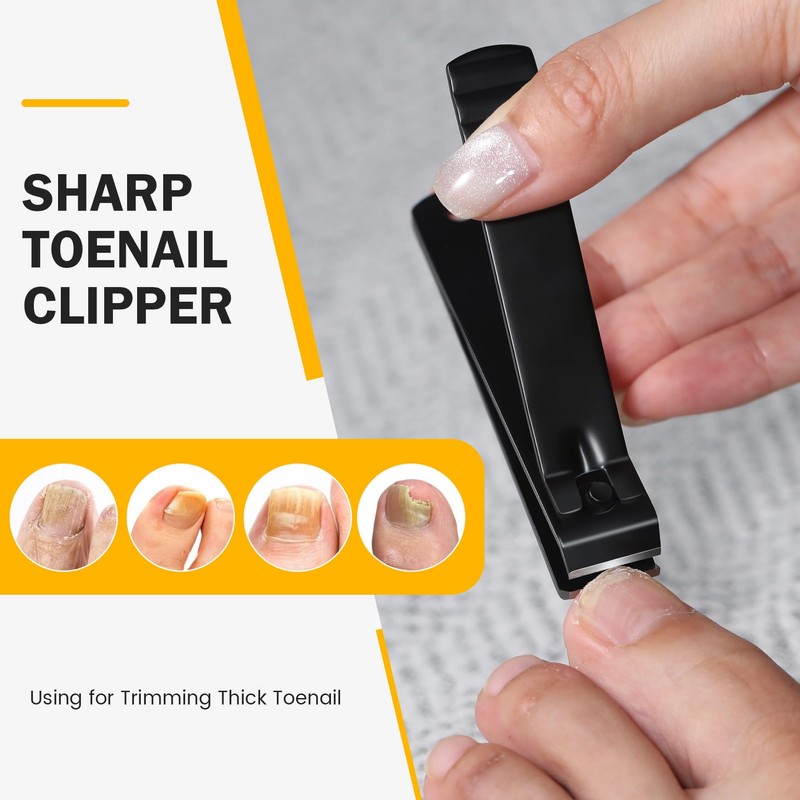 BEZOX Large Toe Nail Clippers for Thick Nails - Straight