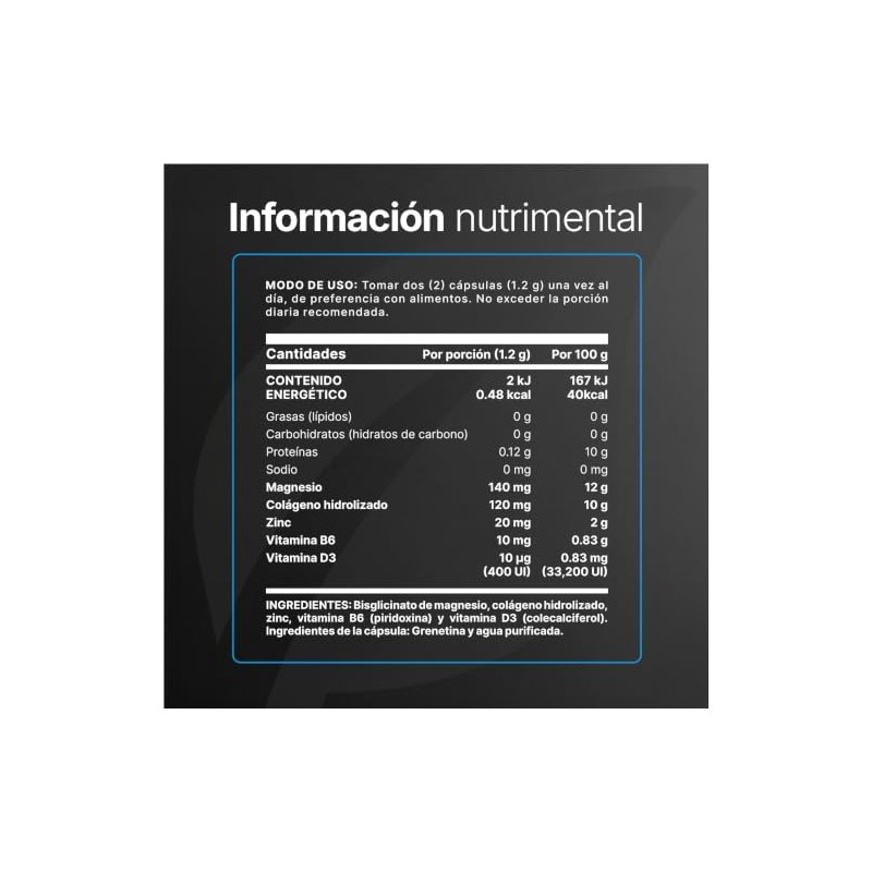 Life Bisglicinato Magnesio 180 Cápsulas 1200mg Por Porción Alta Absorción