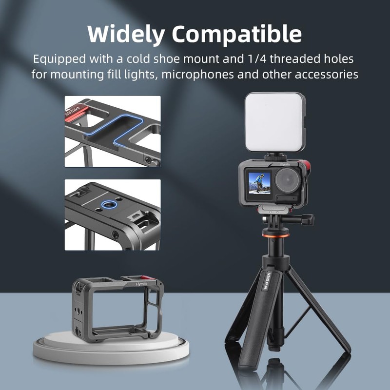 DJI ACTION 4/OSMO ACTION 3 Cage Aluminum Alloy Quick Release