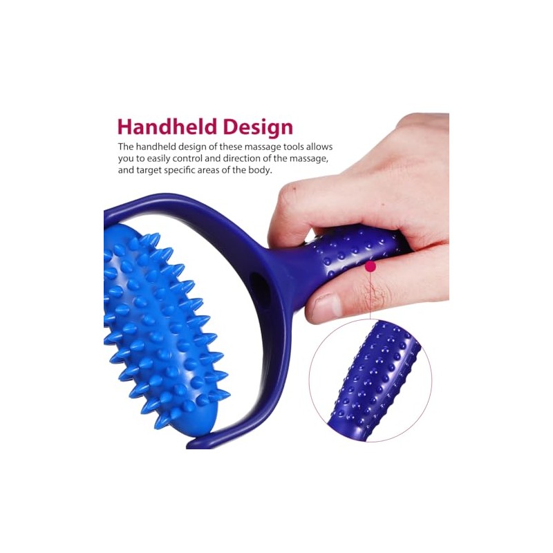 Healvian Rodillo Muscular De Mano Con Diseño De Mango Ergonómico
