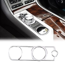 Metal Gear Shift Box Frame Cover Trim Sticker for Jaguar XF 2008-2015/XJ 2010-2019 Auto Center Gear Shift Button Accessories (for XF 2008-2015)
