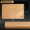 Deer & Oak Premium Extra Large Bamboo Cutting Board -