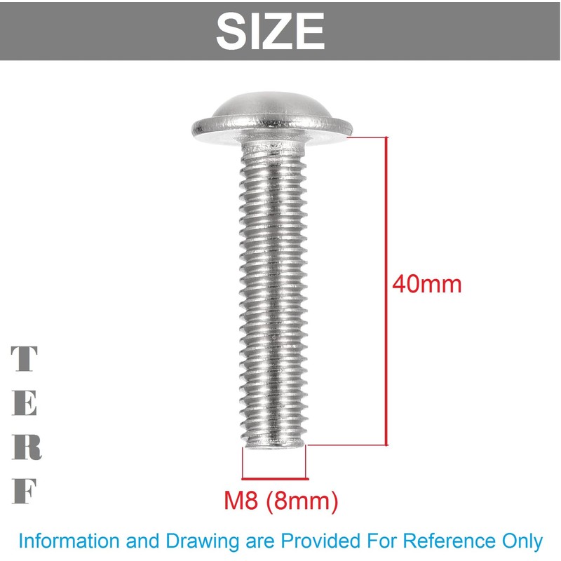 TERF® M8 X 40mm Flange Hex Socket Cap Button Head